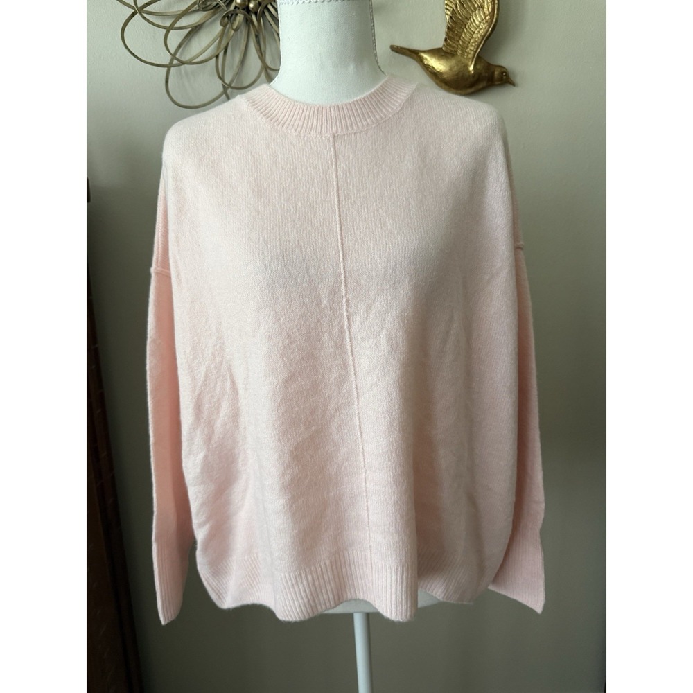 NWT Vince Camuto‎ Soft Crew Neck Sweater Blushing Bride Pink Relaxed Small S